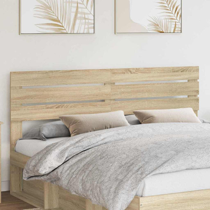King Size Headboard With Headboard Sonoma Oak 180 Cm Engineered Wood Nnnoip