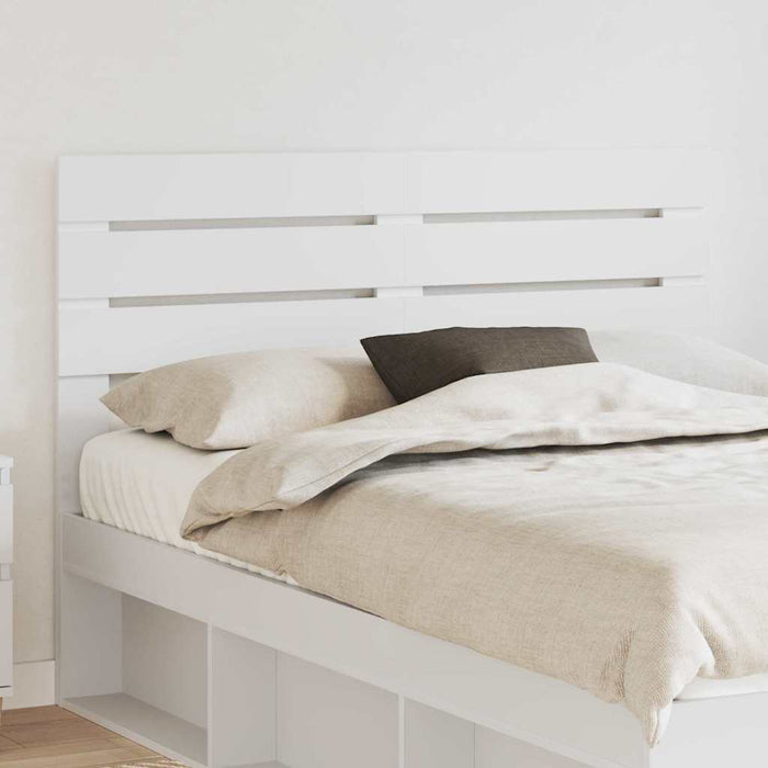 Queen Size Headboard With Headboard White 150 Cm Engineered Wood Nnnonk