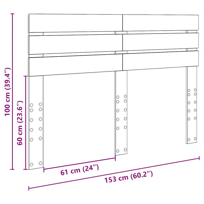 Queen Size Headboard With Headboard White 150 Cm Engineered Wood Nnnonk