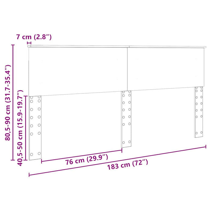 King Size Headboard With Headboard White 180 Cm Engineered Wood Nnnxla