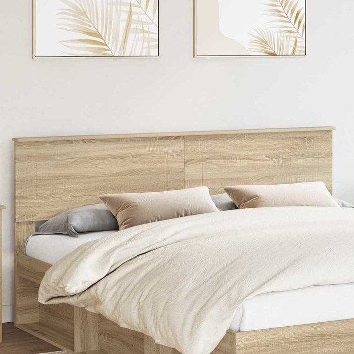 King Size Headboard With Headboard Sonoma Oak 180 Cm Engineered Wood Nnnxli