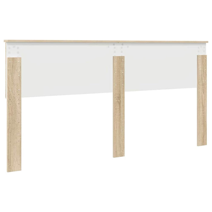 King Size Headboard With Headboard Sonoma Oak 180 Cm Engineered Wood Nnnxli