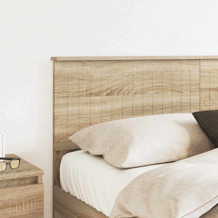 Queen Size Headboard With Headboard Sonoma Oak 150 Cm Engineered Wood Nnnaob