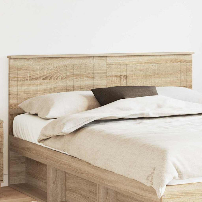 Queen Size Headboard With Headboard Sonoma Oak 150 Cm Engineered Wood Nnnaob