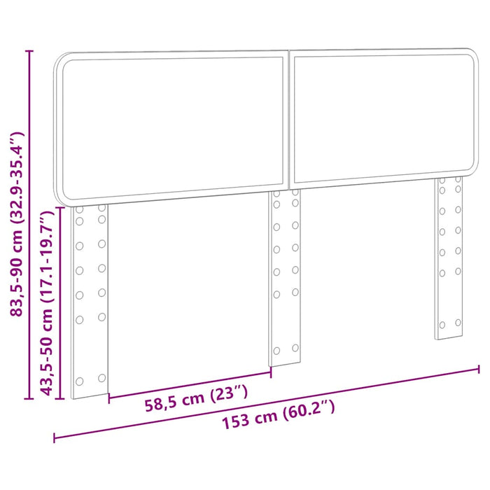 Queen Size Headboard With Headboard White 150 Cm Engineered Wood Nnnpxn