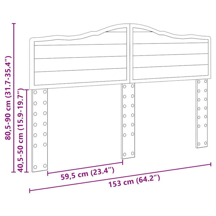Queen Size Headboard With Headboard White 150 Cm Engineered Wood Nnnlak