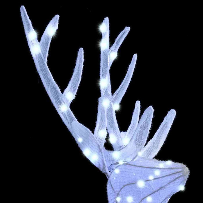 Reindeer Family 3 Pcs Cold White 68 X 26 X 127 Cm Fabric Axbokbpt