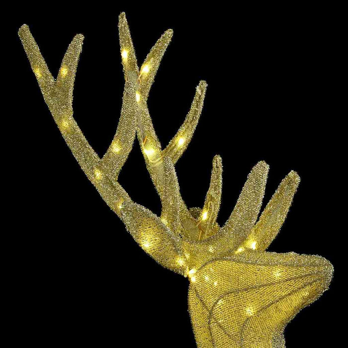 Reindeer Family 3 Pcs Warm White 68 X 26 X 127 Cm Fabric Axbokbpa