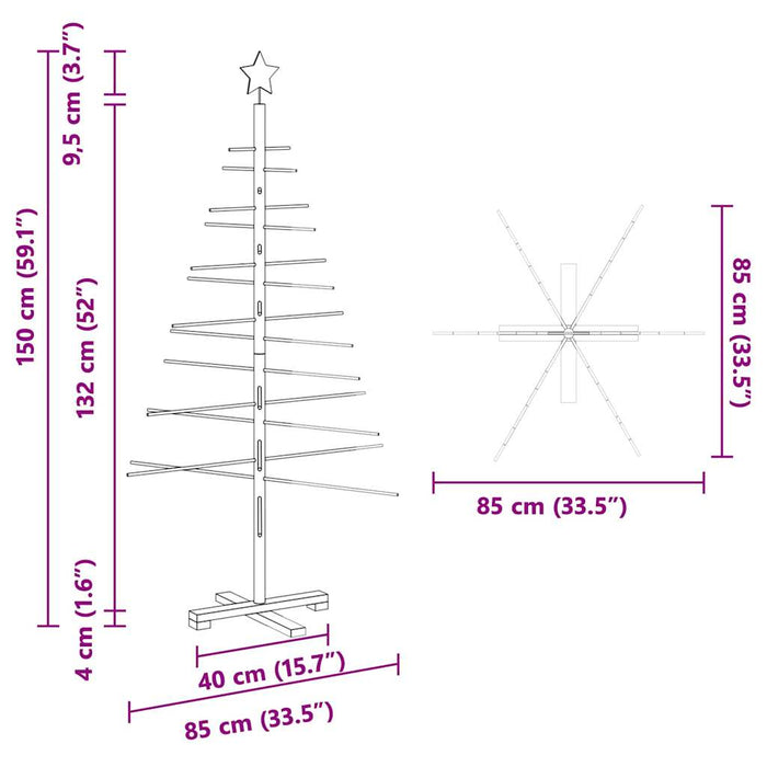Wooden Christmas Tree With Stand Brown 150 Cm Bamboo Axbonbpo
