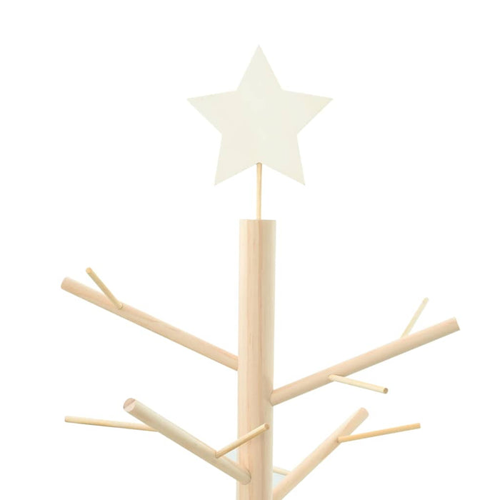 Wooden Christmas Tree With Stand Natural 150 Cm Solid Pine Wood Axbonbpl