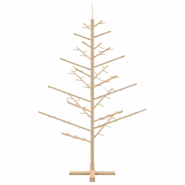 Wooden Christmas Tree With Stand Natural 150 Cm Solid Pine Wood Axbonbpl