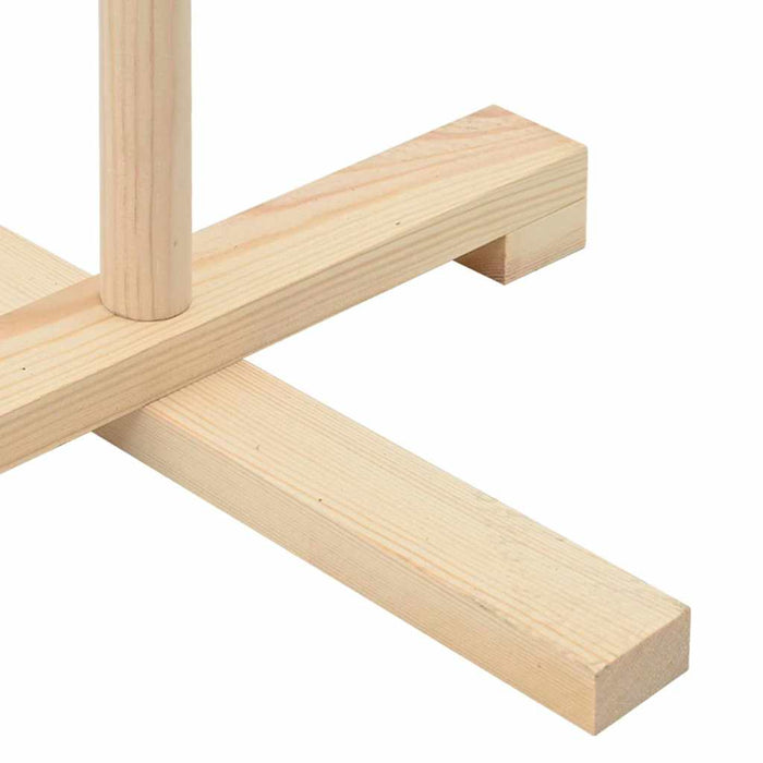 Wooden Christmas Tree With Stand Natural 180 Cm Solid Pine Wood Axbonbpi