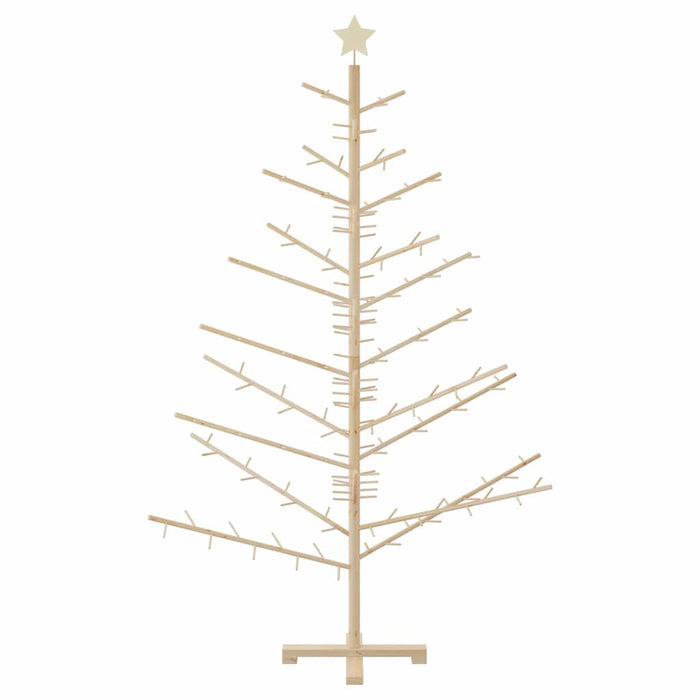 Wooden Christmas Tree With Stand Natural 180 Cm Solid Pine Wood Axbonbpi