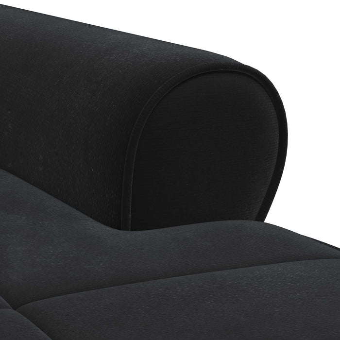Lounge Chair With Cushion Black 91 X 157 X 91 Cm Velvet Axbxxkxi