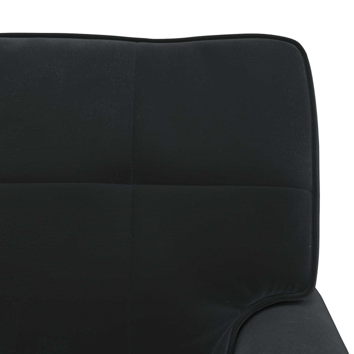 Lounge Chair With Cushion Black 91 X 157 X 91 Cm Velvet Axbxxkxi