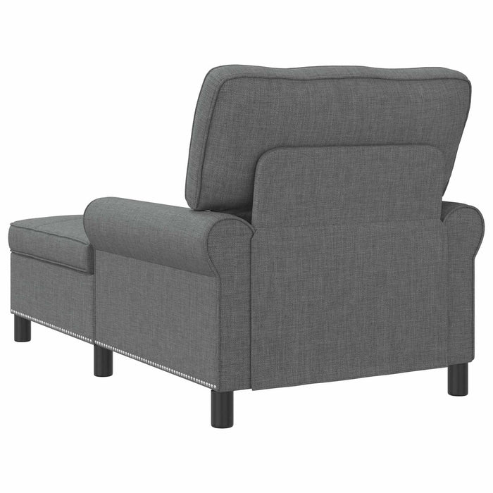 Lounge Chair With Cushion Dark Grey 91 X 157 X 91 Cm Fabric Axbxxkto