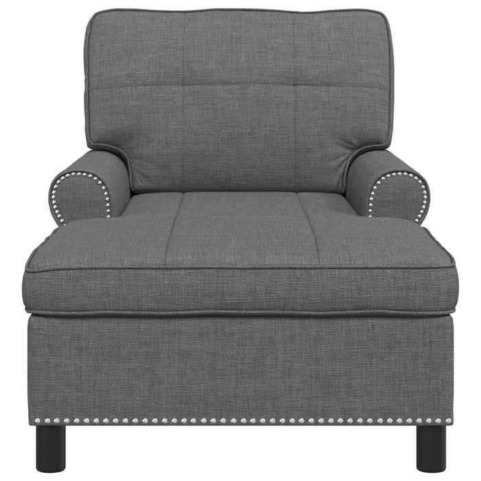 Lounge Chair With Cushion Dark Grey 91 X 157 X 91 Cm Fabric Axbxxkto