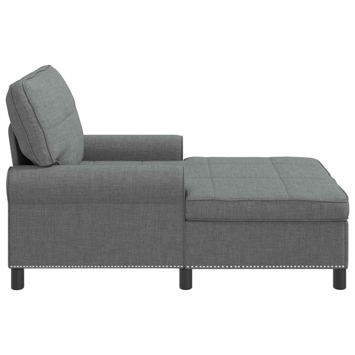 Lounge Chair With Cushion Dark Grey 91 X 157 X 91 Cm Fabric Axbxxkto