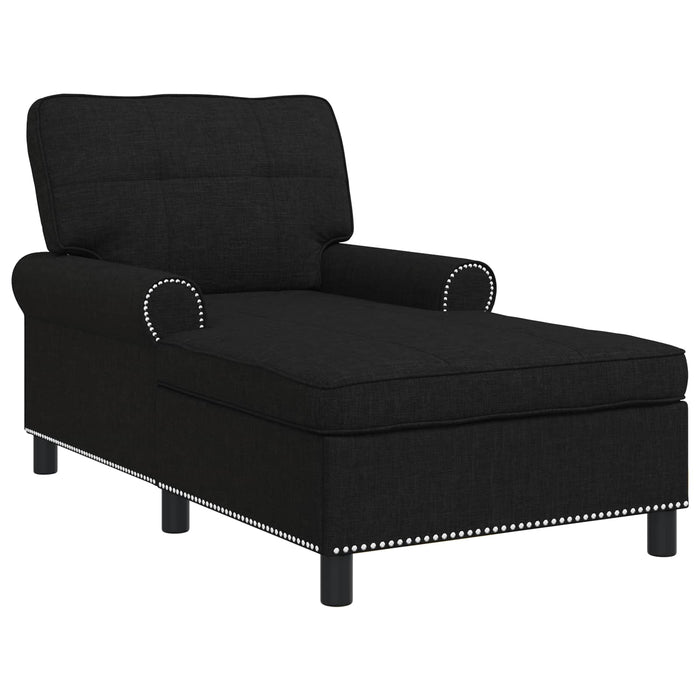 Lounge Chair With Cushion Black 91 X 157 X 91 Cm Fabric Axbxxktx