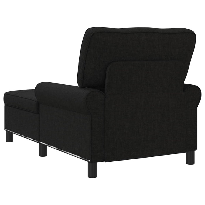 Lounge Chair With Cushion Black 91 X 157 X 91 Cm Fabric Axbxxktx