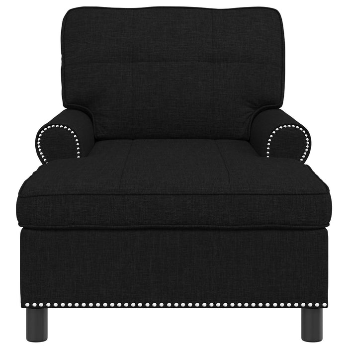 Lounge Chair With Cushion Black 91 X 157 X 91 Cm Fabric Axbxxktx