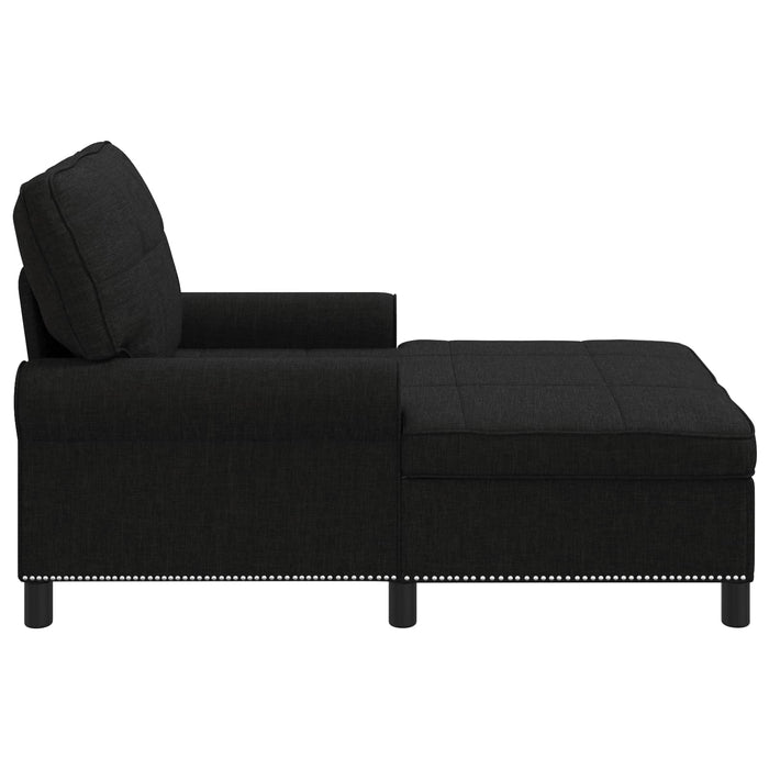 Lounge Chair With Cushion Black 91 X 157 X 91 Cm Fabric Axbxxktx