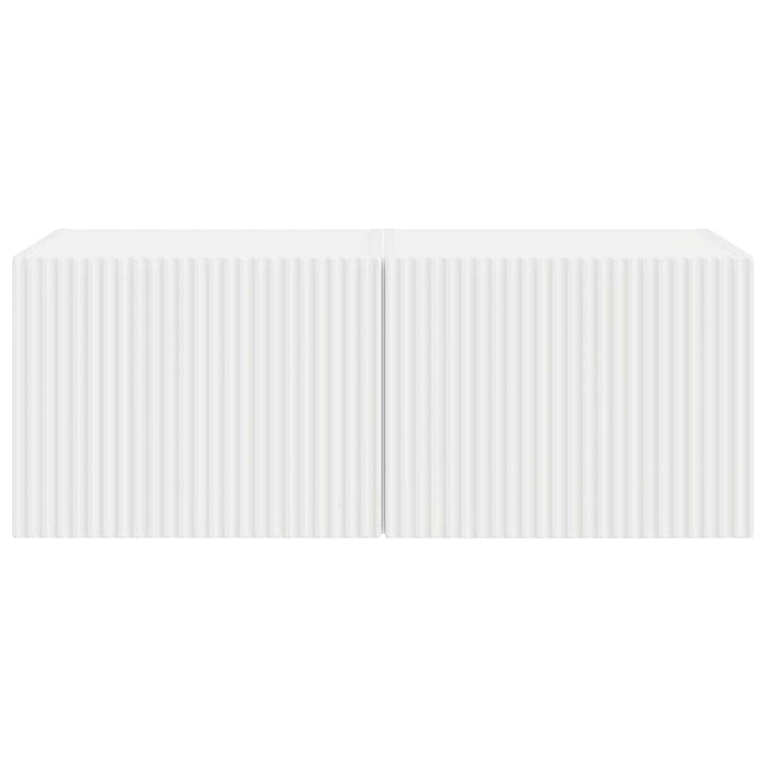 Tv Wall Cabinet 2 Pcs White 60 X 31 X 29.5 Cm Engineered Wood Nkxoib