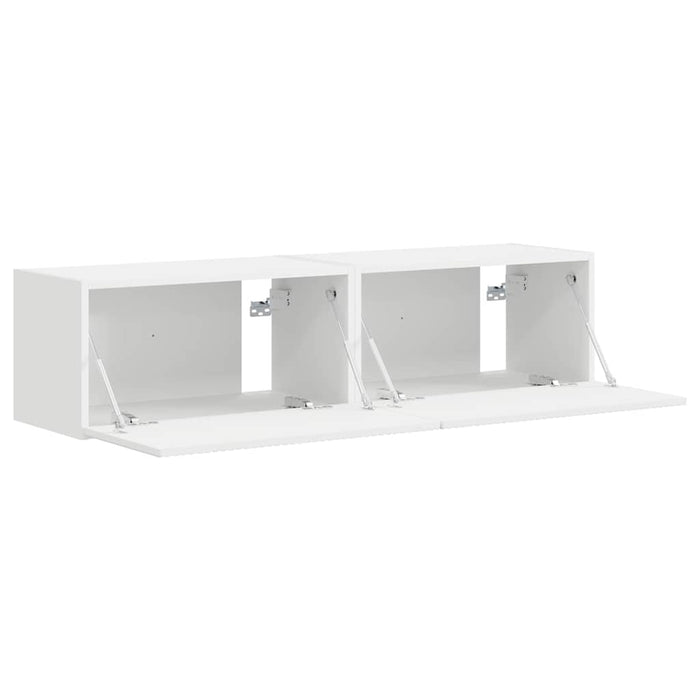 Tv Wall Cabinet 2 Pcs White 60 X 31 X 29.5 Cm Engineered Wood Nkxokb