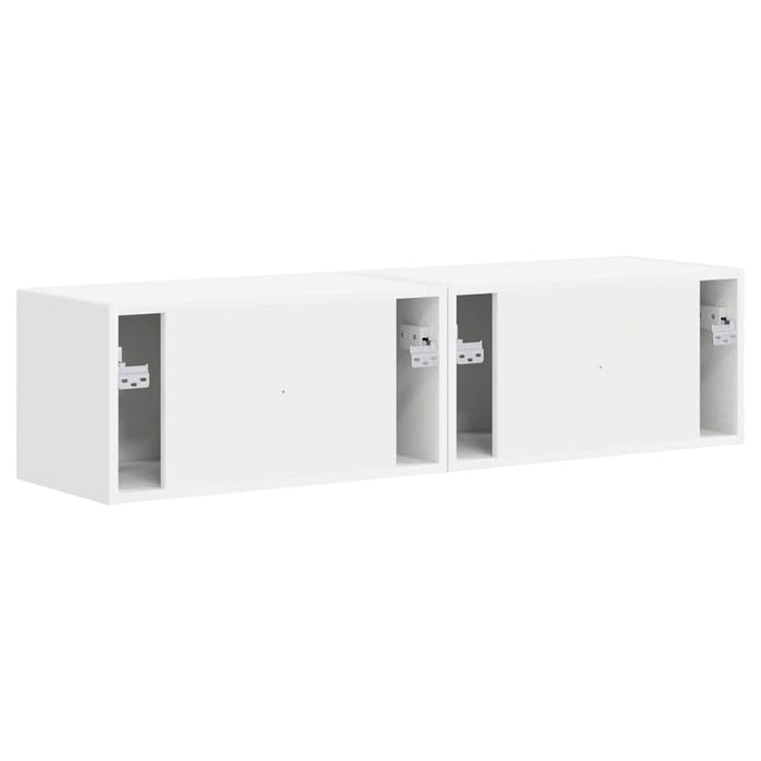 Tv Wall Cabinet 2 Pcs White 60 X 31 X 29.5 Cm Engineered Wood Nkxokb