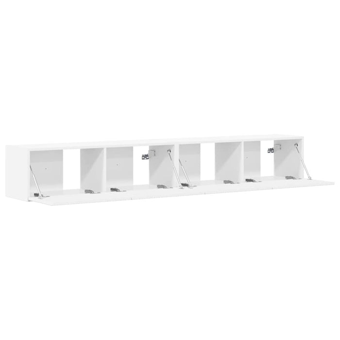 Tv Wall Cabinet 2 Pcs White 60 X 31 X 29.5 Cm Engineered Wood Nkxxtb