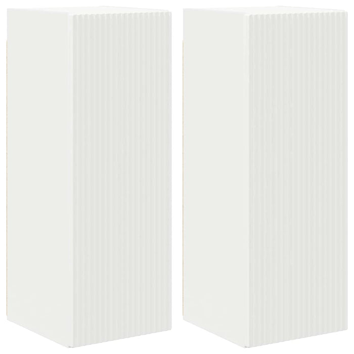 Tv Wall Cabinet 2 Pcs White 30 X 31 X 80 Cm Engineered Wood Nkxxkb