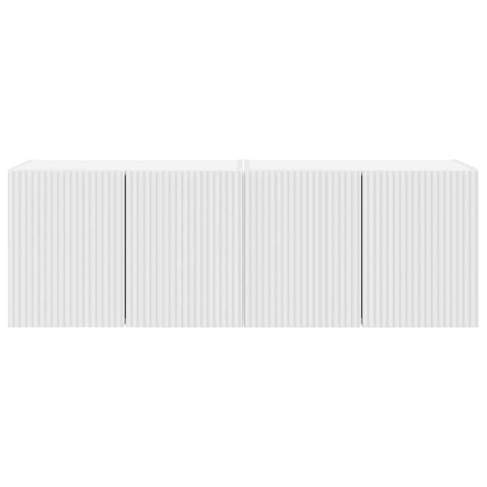 Tv Wall Cabinet 2 Pcs White 59.5 X 31 X 40 Cm Engineered Wood Nkxttb