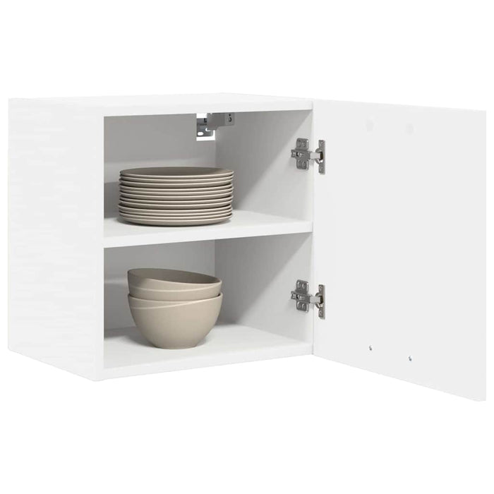 Hanging Cabinet Riga White 40 X 31 X 40 Cm Engineered Wood Nnaotb