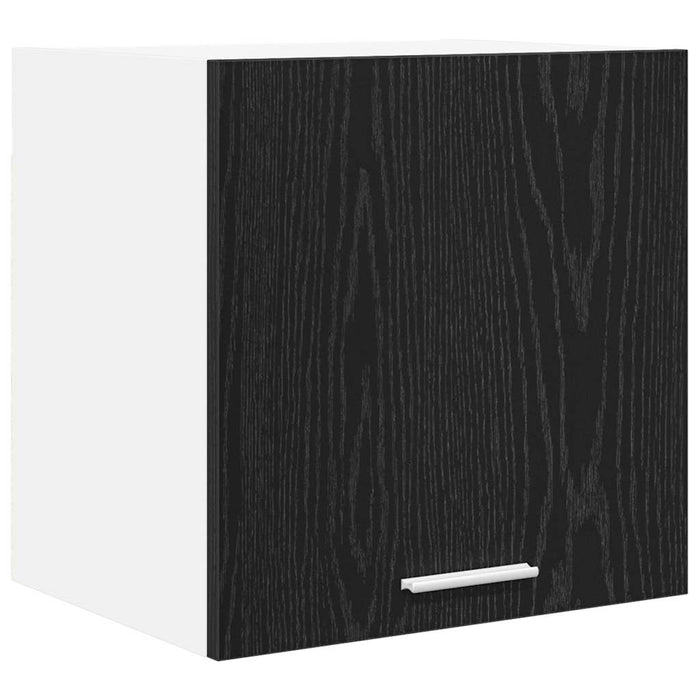 Hanging Cabinet Riga 2 Pcs Black Oak And White 40 X 31 X 40 Cm Nnaott