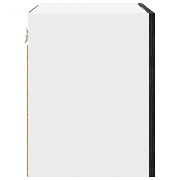 Hanging Cabinet Riga 2 Pcs Black Oak And White 40 X 31 X 40 Cm Nnaott