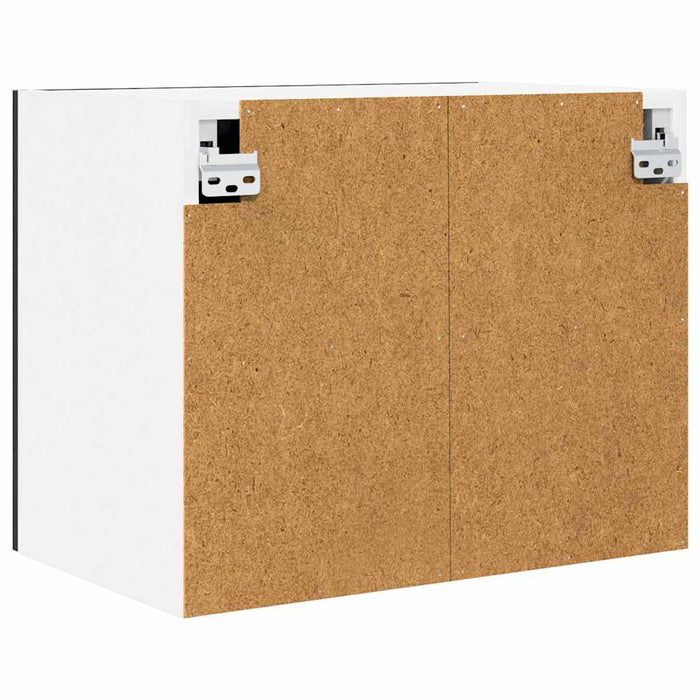 Hanging Cabinet Riga Black Oak And White 50 X 31 X 40 Cm Nnaoan