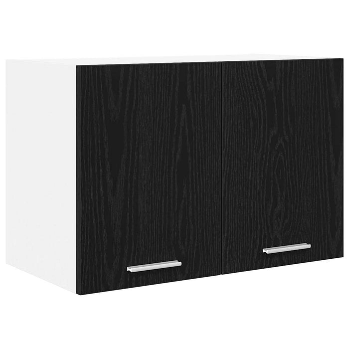 Hanging Cabinet Riga Black Oak And White 60 X 31 X 40 Cm Nnaola