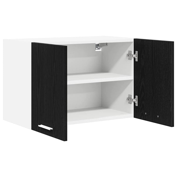 Hanging Cabinet Riga Black Oak And White 60 X 31 X 40 Cm Nnaola