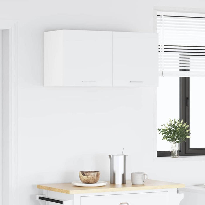 Hanging Cabinet Riga White 80 X 31 X 40 Cm Engineered Wood Nnaoin