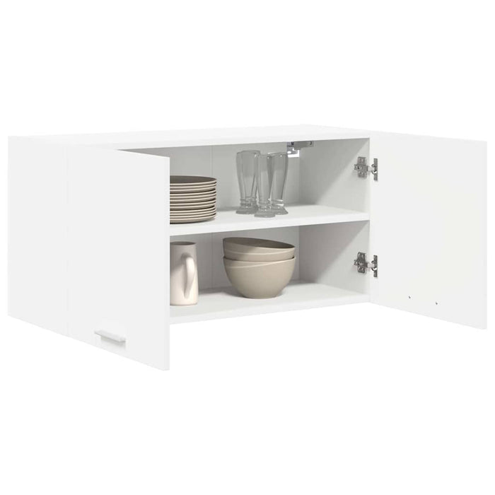 Hanging Cabinet Riga White 80 X 31 X 40 Cm Engineered Wood Nnaoin
