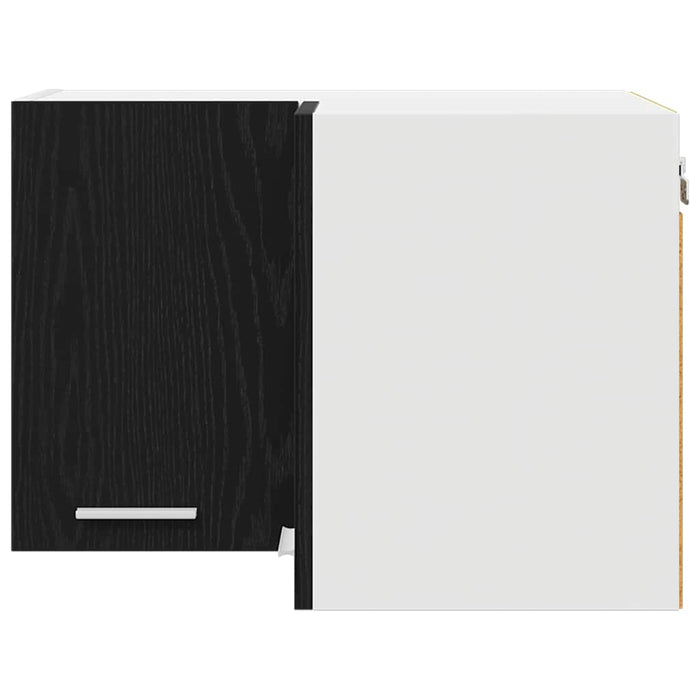 Hanging Cabinet Riga Black Oak And White 57 X 57 X 40 Cm Nnaoni