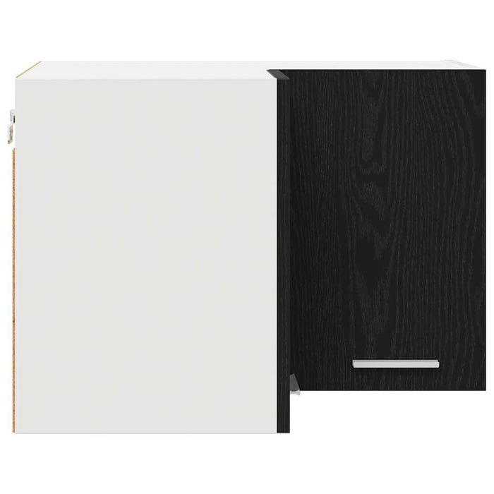 Hanging Cabinet Riga Black Oak And White 57 X 57 X 40 Cm Nnaoni