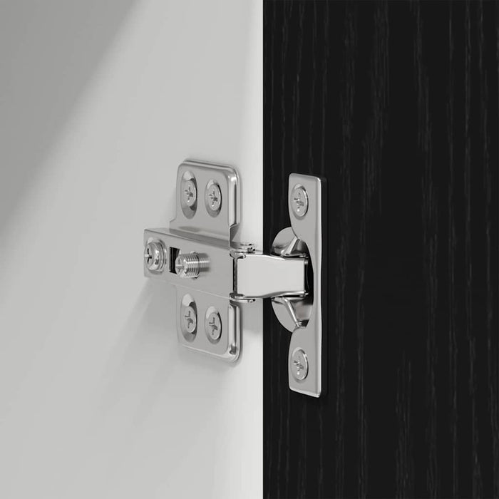 Hanging Cabinet Riga 2 Pcs Black Oak And White 30 X 31 X 80 Cm Nnaxap