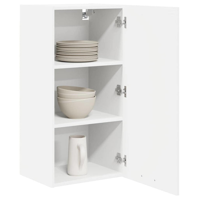 Hanging Cabinet Riga White 40 X 31 X 80 Cm Engineered Wood Nnaxpn