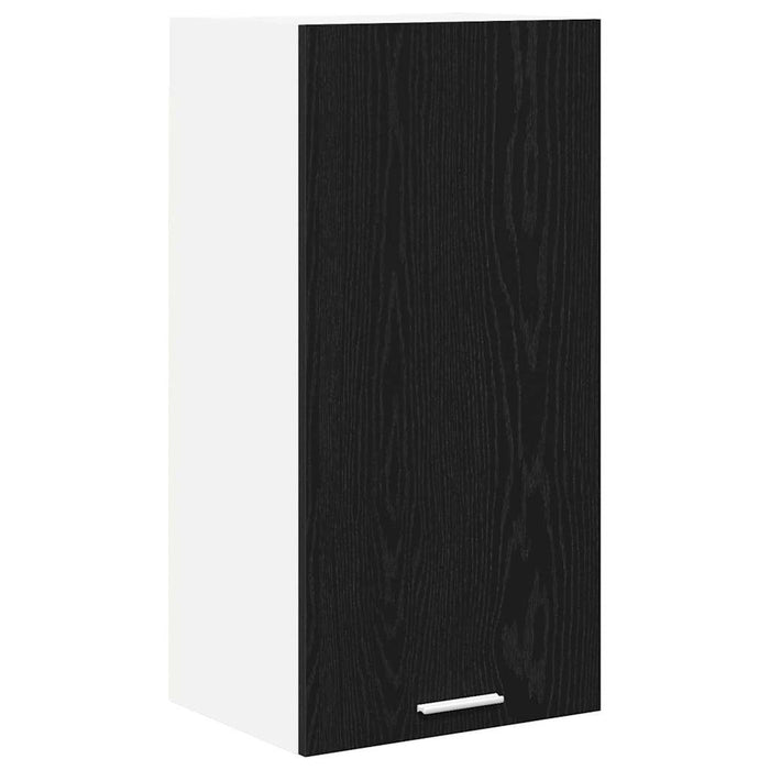 Hanging Cabinet Riga Black Oak And White 40 X 31 X 80 Cm Nnaxpk