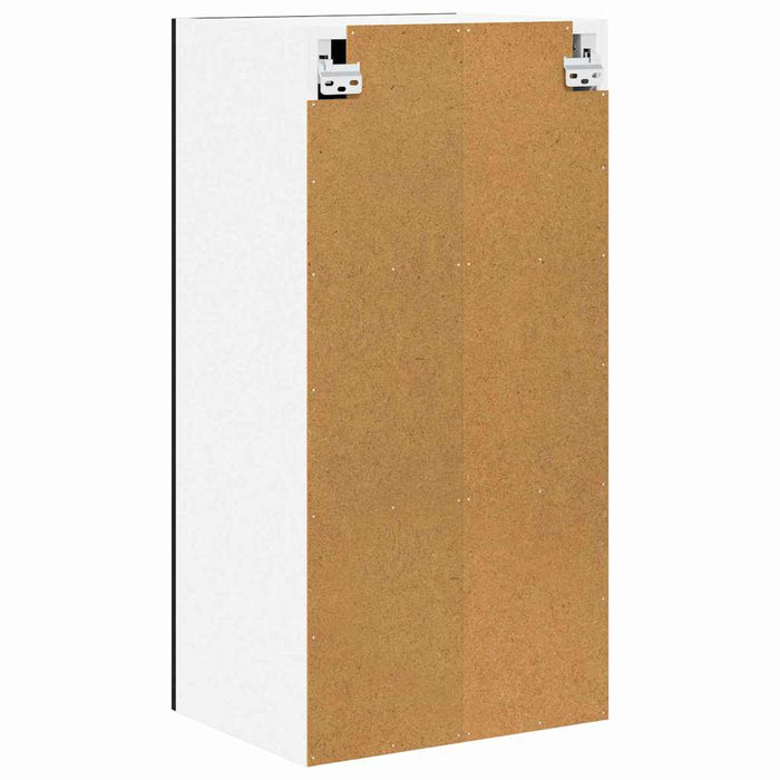 Hanging Cabinet Riga Black Oak And White 40 X 31 X 80 Cm Nnaxpk