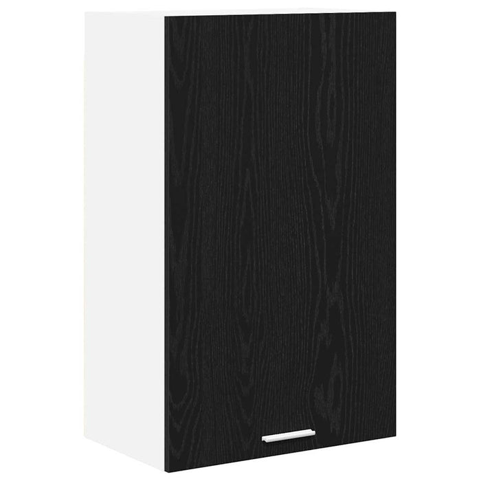 Hanging Cabinet Riga Black Oak And White 50 X 31 X 80 Cm Nnaxli