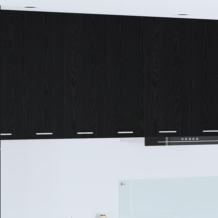 Hanging Cabinet Riga Black Oak 60 X 31 X 80 Cm Engineered Wood Nnaxip