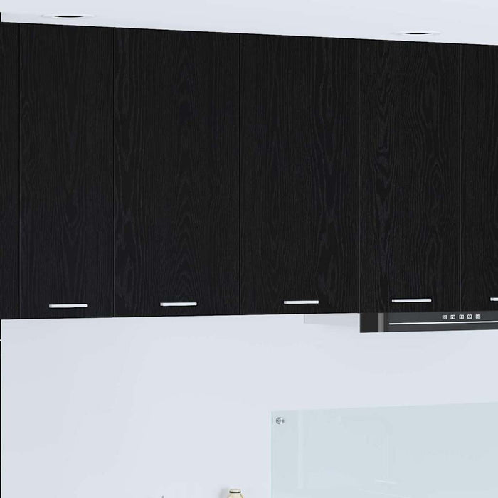 Hanging Cabinet Riga Black Oak 80 X 31 X 80 Cm Engineered Wood Nnaxnt