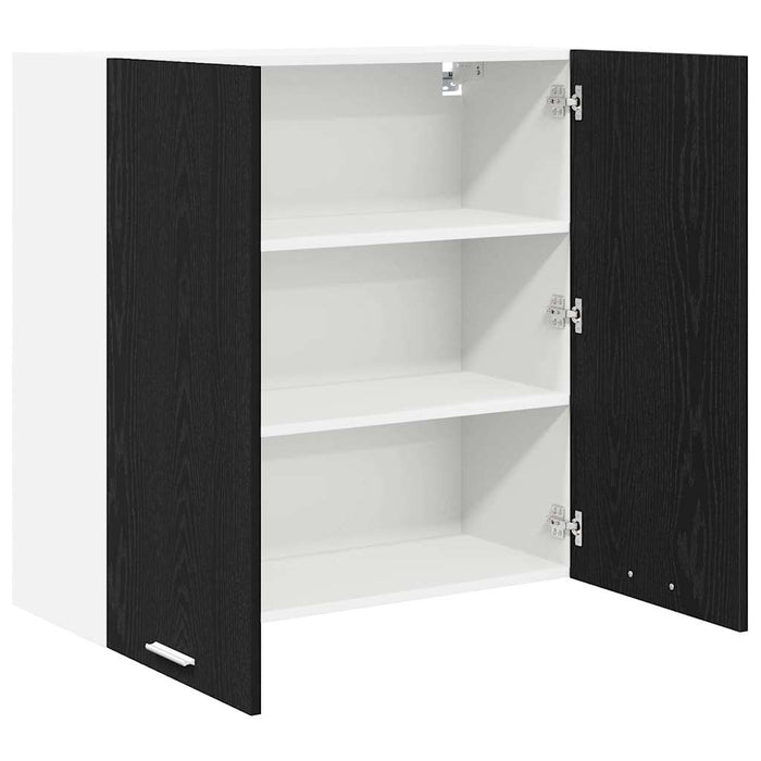 Hanging Cabinet Riga Black Oak 80 X 31 X 80 Cm Engineered Wood Nnaxnt